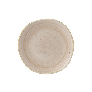Churchill Stonecast Vitrified Porcelain Nutmeg Cream Organic Round Plate 26.4cm