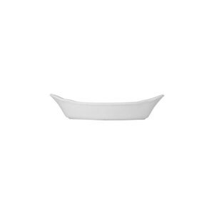 Superwhite Porcelain Oval Eared Dish 16.5cm
