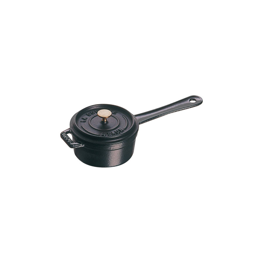 Saucepan / Pot Black Cast Iron Round 25cl 10cm