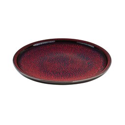 Playground Glow Stoneware Red Round Coupe Plate 25cm