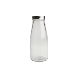 T&G Woodware Small Glass Bottle With Stainless Steel Lid 510ml