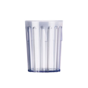 Harfield Antibacterial Polycarbonate Clear Fluted Tumbler 25cl 9oz
