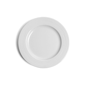 Crème Rousseau Vitrified Porcelain White Round Rim Plate 27cm