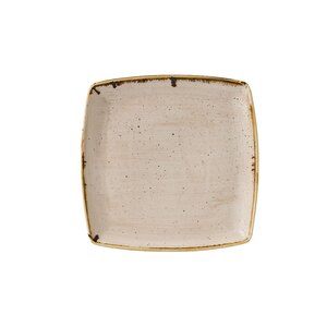 Churchill Stonecast Vitrified Porcelain Nutmeg Cream Deep Square Plate 26.8cm