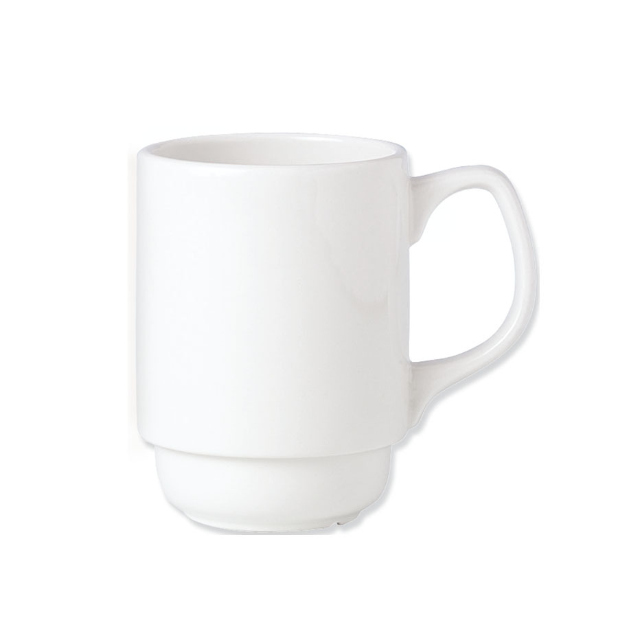 Steelite Simplicity Vitrified Porcelain White Club Mug 26cl