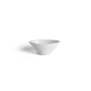 Crème Miniatures Vitrified Porcelain White Conical Bowl 10.7x6.3x4.4cm