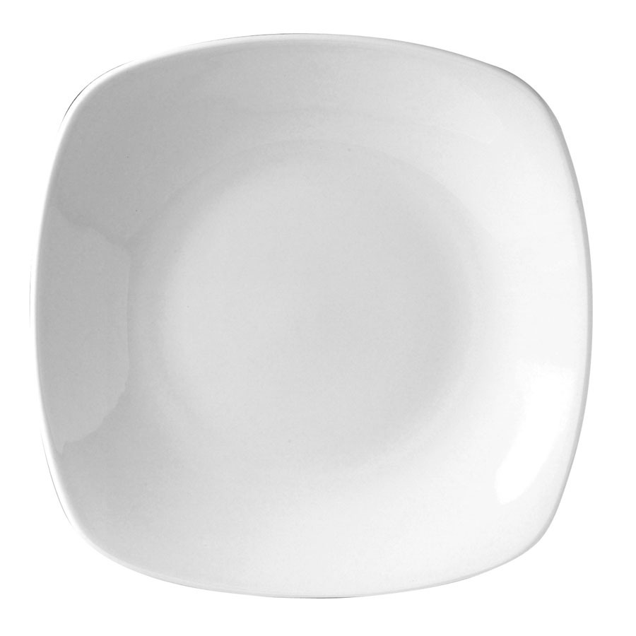 Steelite Monaco Vitrified Porcelain White Quadro Plate Square 18x18cm
