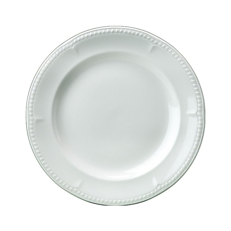 Churchill Buckingham Vitrified Porcelain White Round Plate 21.5cm