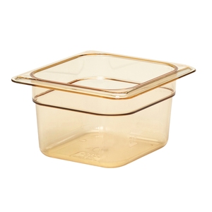 Cambro Gastronorm Container High Heat 1/6 Amber Polycarbonate 162x100mm