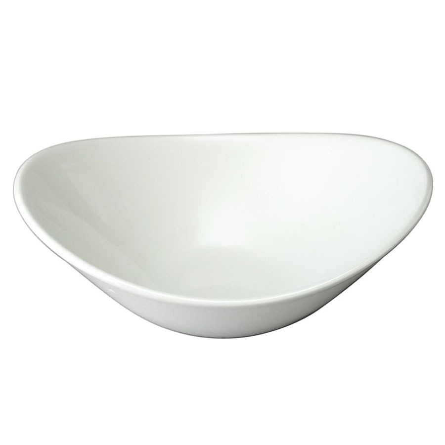Churchill Orbit Vitrified Porcelain White Oval Coupe Bowl 18x14cm 30cl 10.6oz