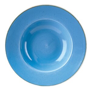 Churchill Stonecast Vitrified Porcelain Cornflower Blue Round Wide Rim Bowl 28cm 46.8cl