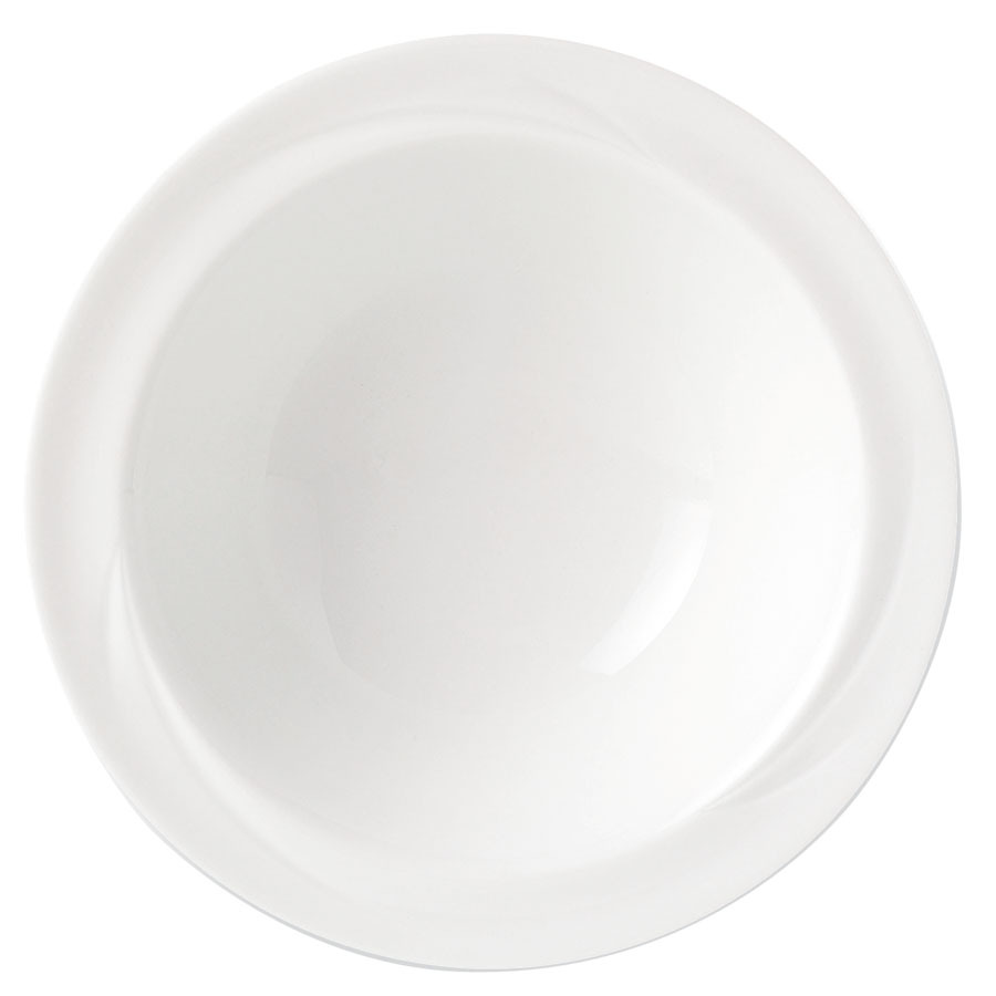 Steelite Alvo Vitrified Porcelain Round White Bowl Stone Rim 16.5cm