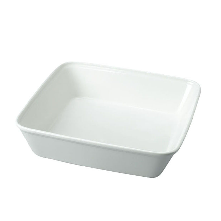 Churchill Counter Serve Vitrified Porcelain White Square Baking Tray 25x25x6.2cm 200cl
