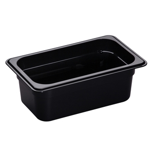 Cambro Gastronorm Container 1/4 Black Polycarbonate 162x100mm
