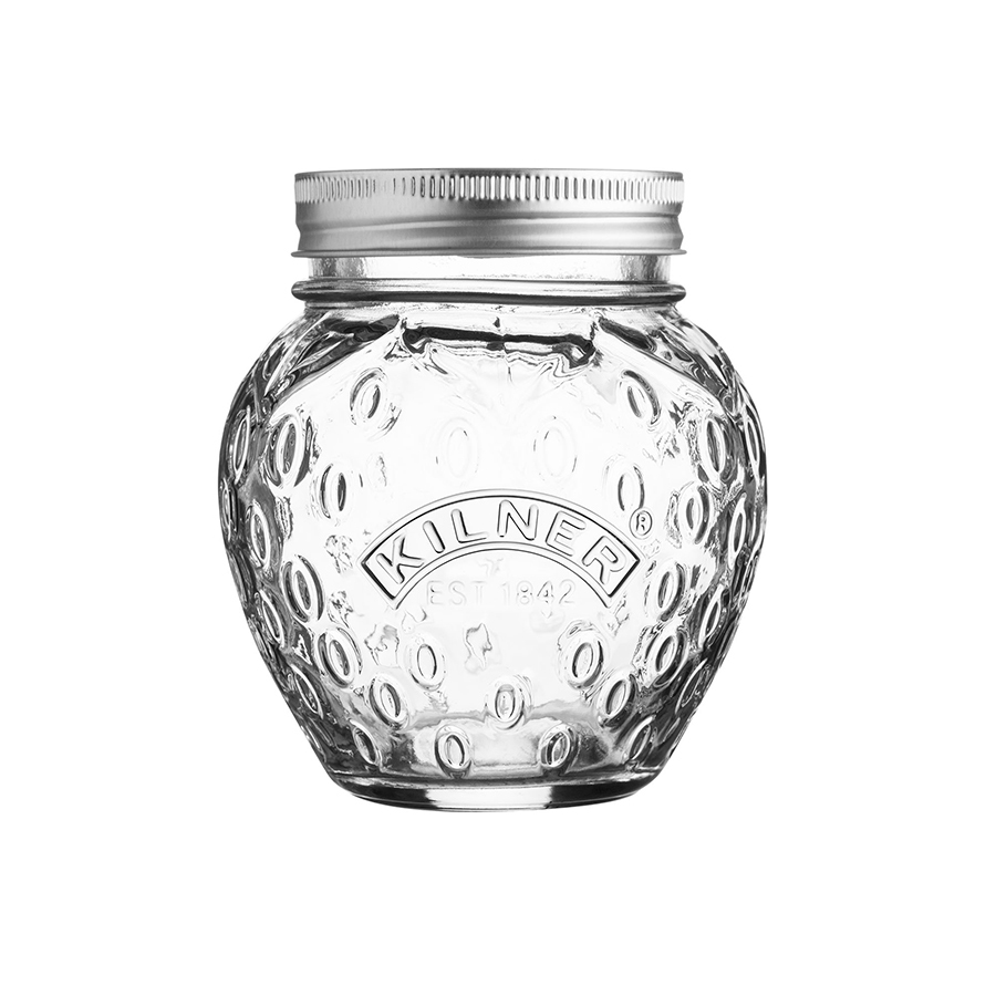 Kilner Strawberry Fruit Preserve Jar Clear Glass 0.4ltr 10x10x11.5cm