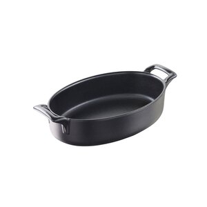 Revol Belle Cuisine Ceramic Black Oval Deep Baking Dish 18x12x4.5cm 40cl