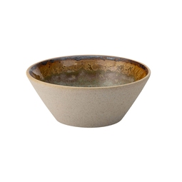 Utopia Goa Vitrified Porcelain Green Round Conical Bowl 13cm