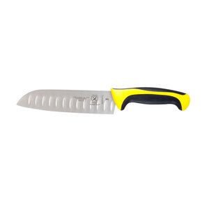 Mercer Millennia Colors® Santoku Granton Edge Knife 7in With Santoprene® Handle Yellow
