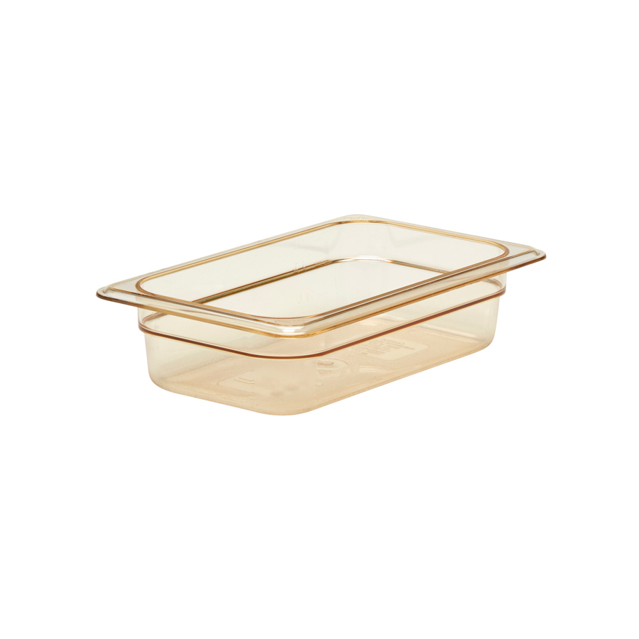 Cambro Gastronorm Container High Heat 1/4 Amber Polycarbonate 162x65mm