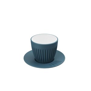Dalebrook Talon Melamine Steel Blue Round Espresso Cup 3.2oz 95ml