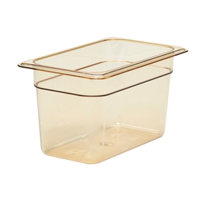 Cambro Gastronorm Container High Heat 1/4 Amber Polycarbonate 162x150mm