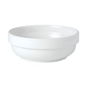 Steelite Simplicity Vitrified Porcelain White Round Bowl Stackable 17cm