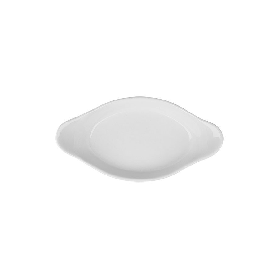 Superwhite Porcelain Oval Eared Dish 22cm