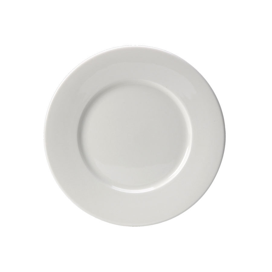Steelite Monaco Vitrified Porcelain White Round Fine Dining Wide Rim Plate 25.5cm