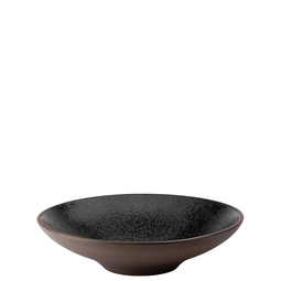 Utopia Obsidian Ceramic Black Round Pasta Bowl 25cm