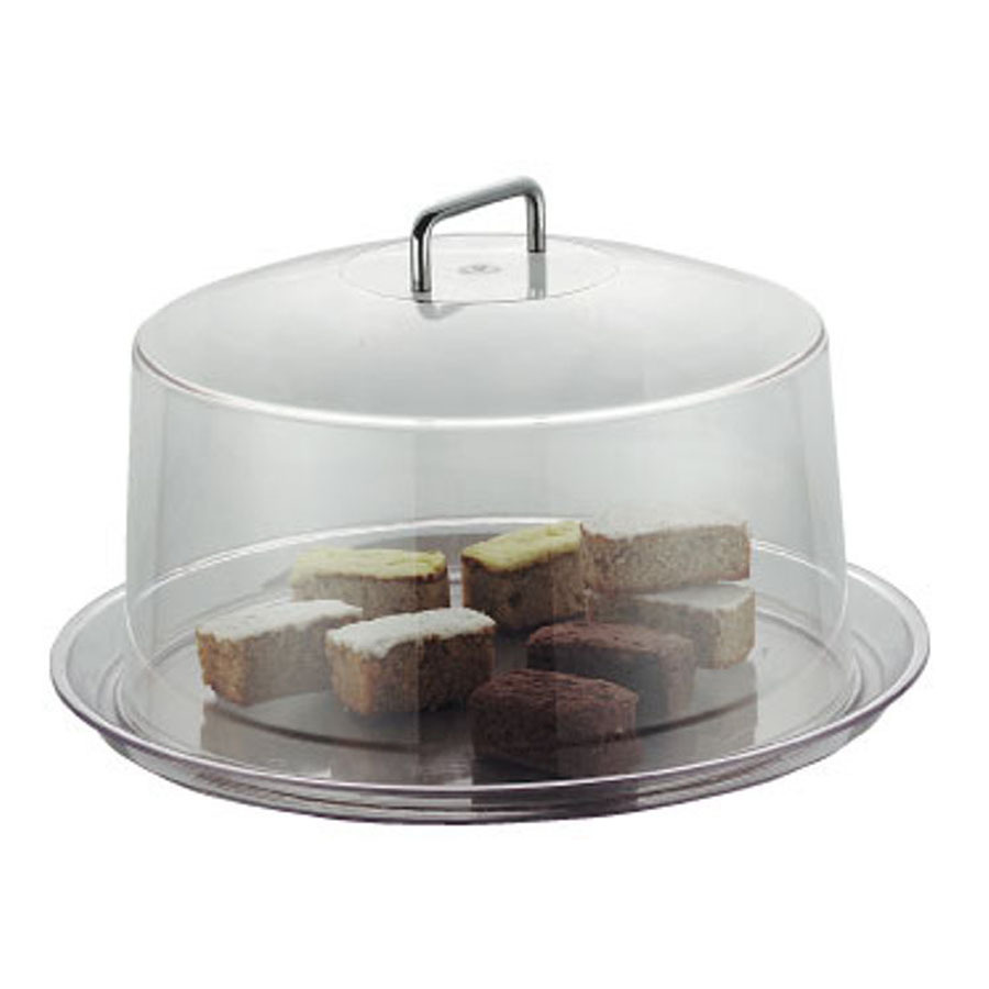 Carlisle Clear Acrylic Round Cake Tray Without Lid 35.5cm