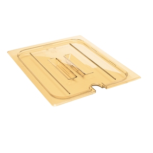 Cambro Gastronorm Notched Lid High Heat 1/2 Amber Polycarbonate