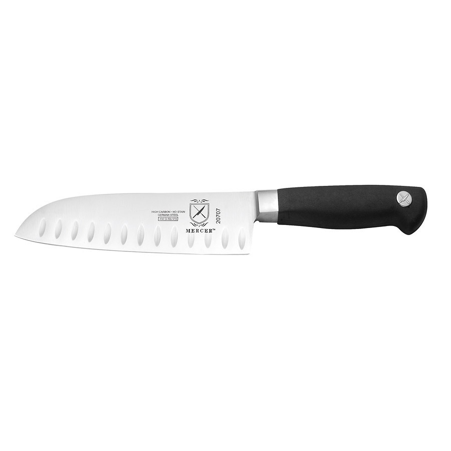Mercer Genesis® Santoku Granton Edge Knife 7in With Santoprene® Handle