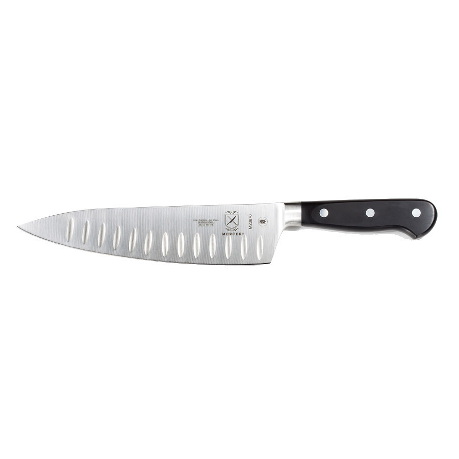 Mercer Renaissance® Chef's Knife Granton Edge 8in With Delrin® Handle