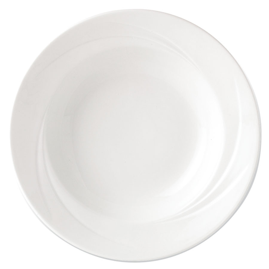 Steelite Alvo Vitrified Porcelain Round White Pasta / Soup Dish 24.2cm