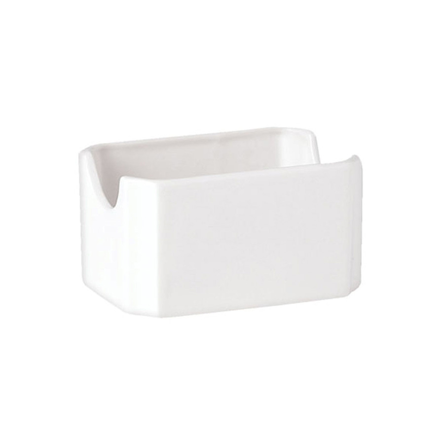 Steelite Simplicity Vitrified Porcelain White Rectangular Sugar Sachet Holder