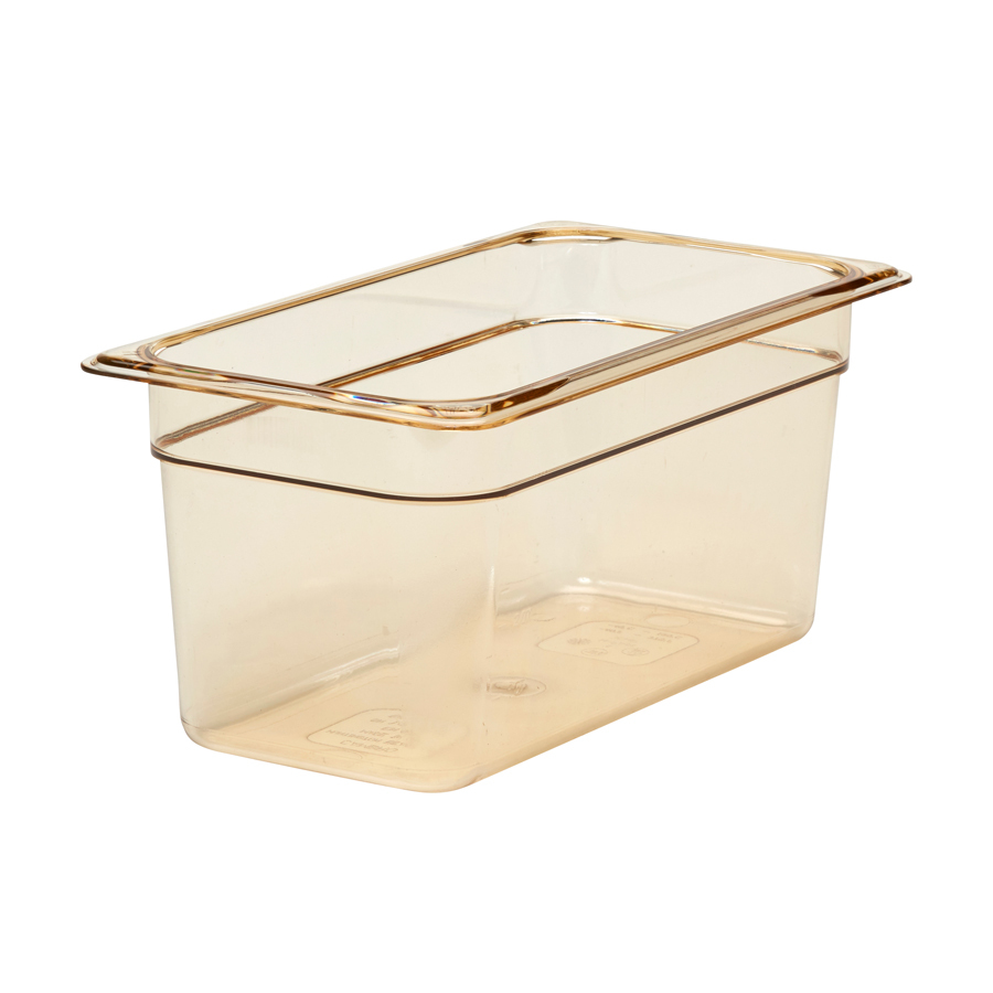 Cambro Gastronorm Container High Heat 1/3 Amber Polycarbonate 176x150mm