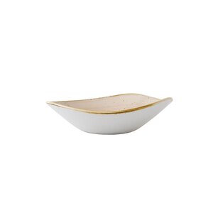 Churchill Stonecast Vitrified Porcelain Nutmeg Cream Triangular Bowl 23.5cm 60cl 21.1oz