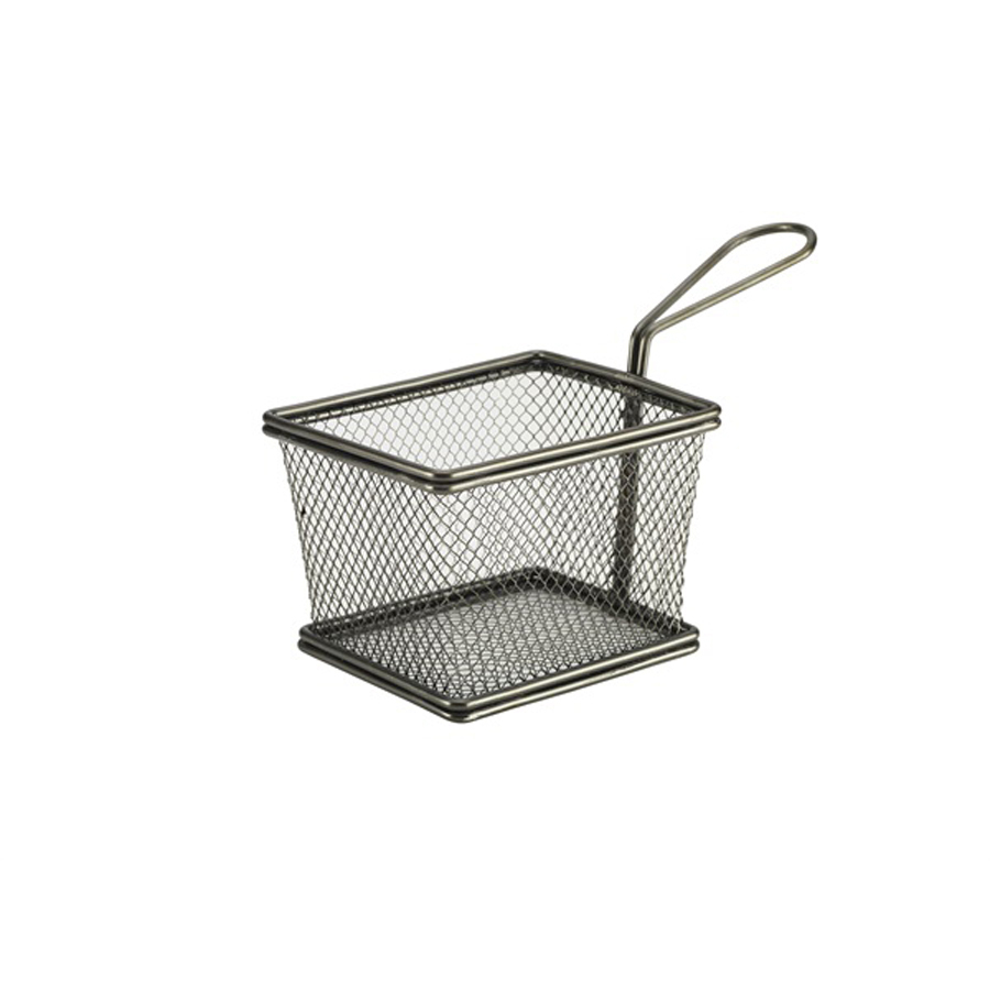 Black Serving Fry Basket 12.5x10x8.5cm