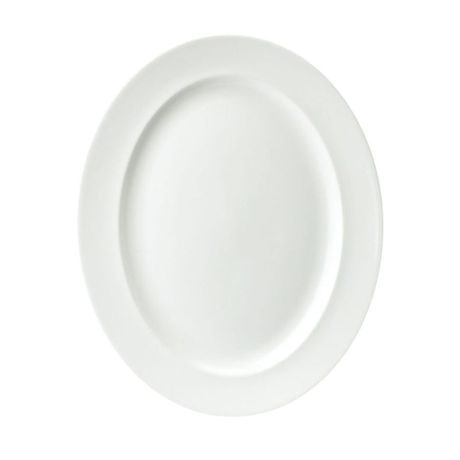 Churchill Classic Vitrified Porcelain White Oval Plate 36.5cm