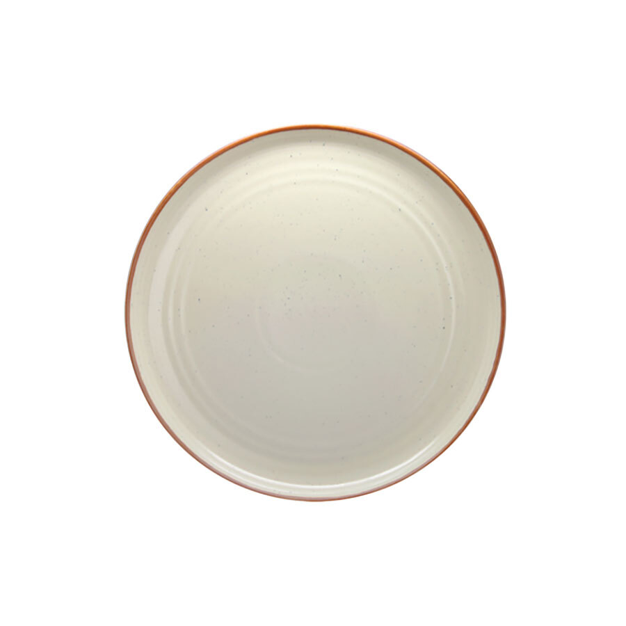 Artisan Coast Vitrified Fine China Cream Round Coupe Plate 27cm