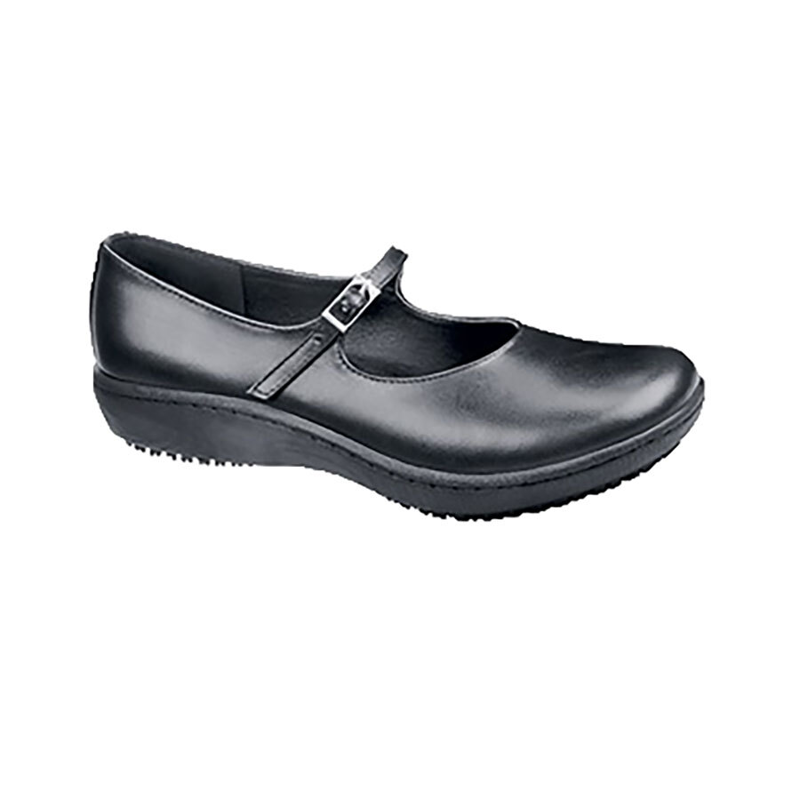 Shoes For Crews Mary Jane Black Leather Soft Toe Anti Slip Ladies Shoe
