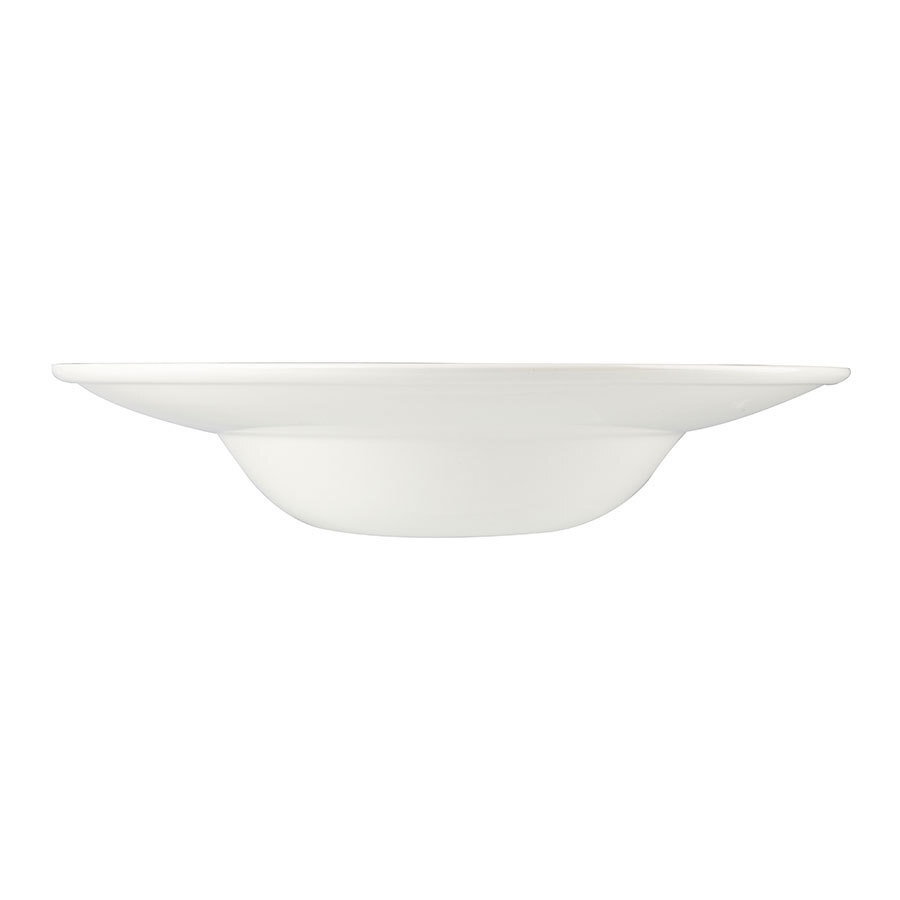 Churchill Bamboo Vitrified Porcelain White Wide Rim Bowl 9.5 Inch 24.1cm