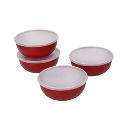 KitchenAid Empire Red 4 Piece Plastic Pinch Bowl Set
