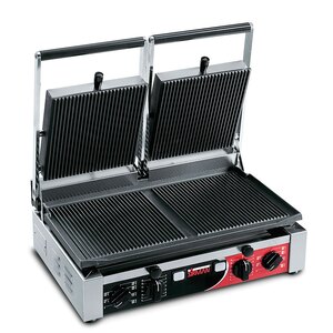 Sirman PD RR-RR T Double Panini Grill - Ribbed Bottom / Ribbed Top Plates
