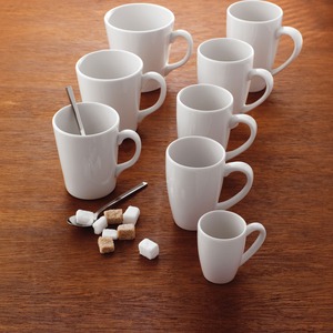 Steelite Simplicity Vitrified Porcelain White Coffee House Mug 34cl