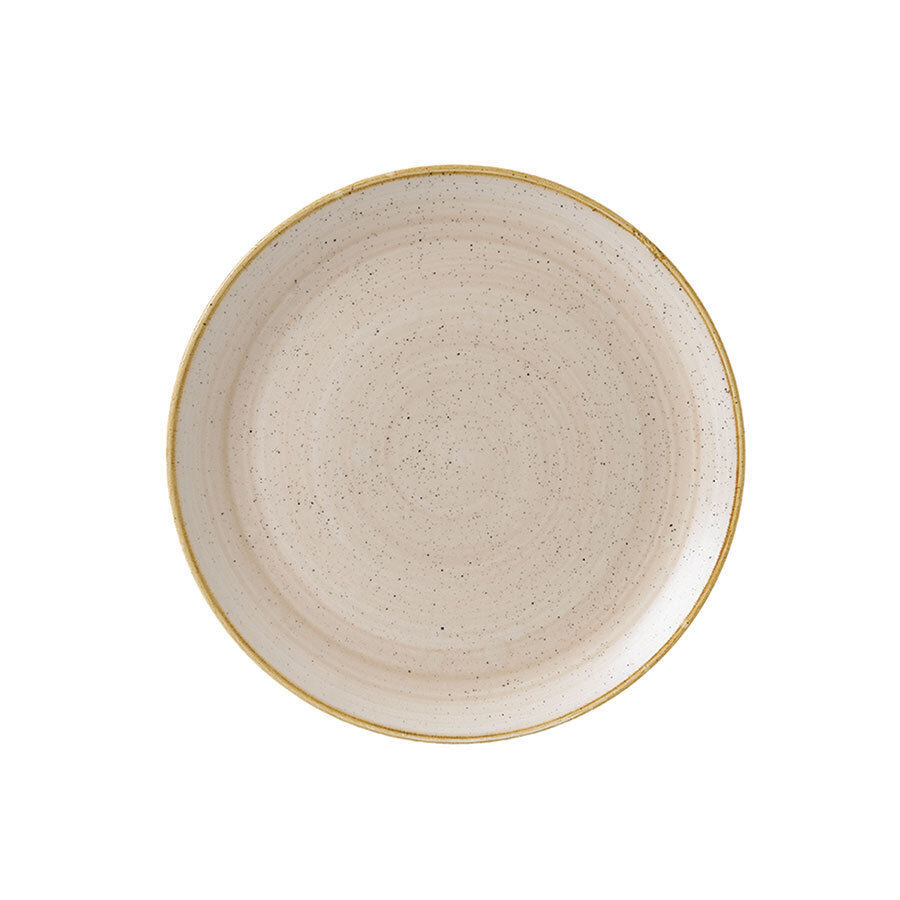 Churchill Stonecast Vitrified Porcelain Nutmeg Cream Round Coupe Plate 21.7cm