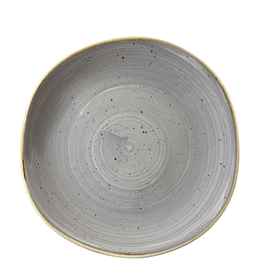 Churchill Stonecast Vitrified Porcelain Peppercorn Grey Organic Round Plate 26.4cm