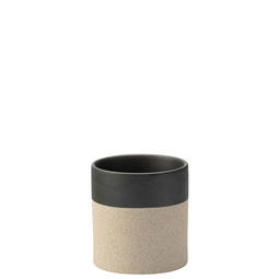 Utopia Omega Porcelain Black Round Chip Pot 10.25oz 30cl