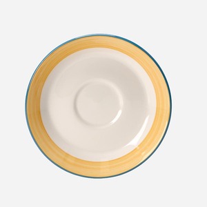 Steelite Rio Vitrified Porcelain Round Yellow Slimeline Saucer 15.25cm