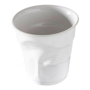 Revol Crumple Collection Porcelain White Crumpled Breakfast Tumbler 33cl
